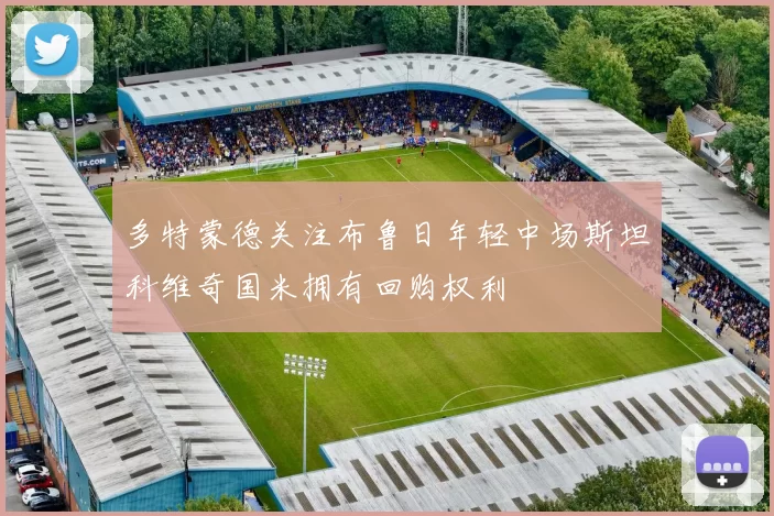 多特蒙德关注布鲁日年轻中场斯坦科维奇国米拥有回购权利